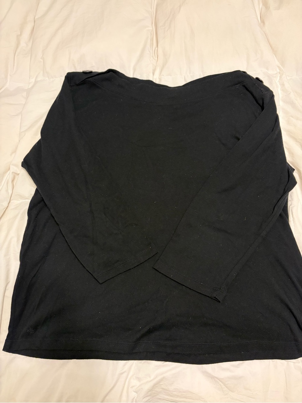 Lauren Ralph Lauren Black Long-Sleeve Tee